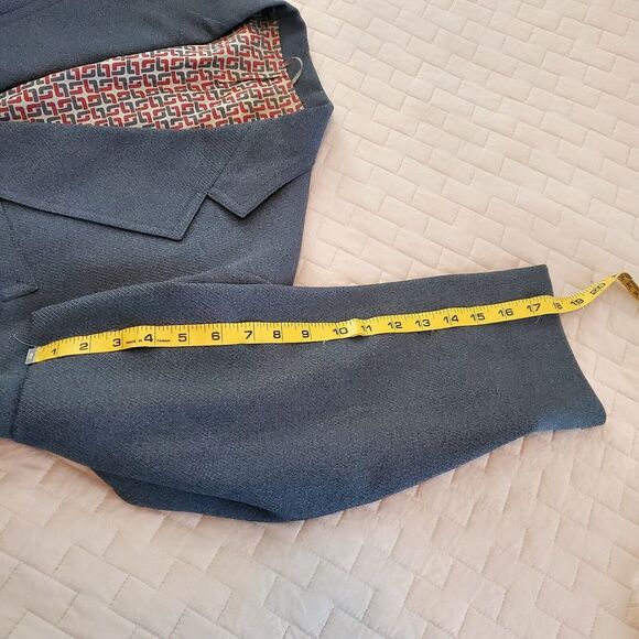 VTG Manstyle Leisure Blazer 70's Grey Poly Disco Western Collar Pockets 42R Belk - Picture 10 of 16